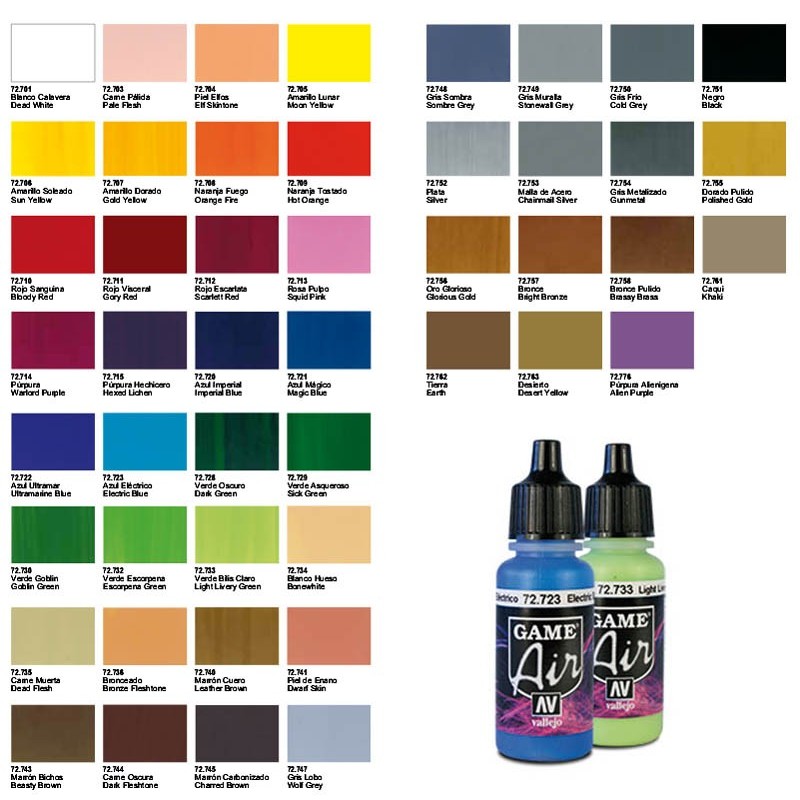 Colori Vallejo, Model Color, Model Air, Game Color, Game Air, metal color,  RC Premium