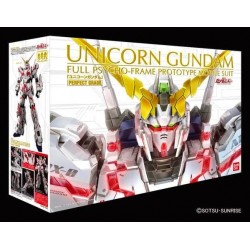 Maqueta 1/60 Perfect Grade Unicorn Gundam de Bandai en modo Unicornio y Destrucción