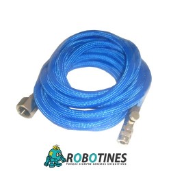 Braided hose complete, 2 m/6.3 ft (Item no. 125893) quick coupling nd 2.7 mm adjustable, connection 1/4" female screw thread