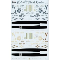 1/48 Decals McDonnell-Douglas F/A-18B VFA-125 Rough Raiders Aggressors