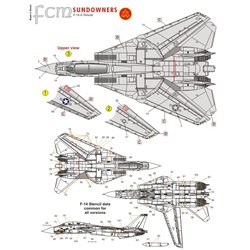 1/72 Decals Grumman F-14A Tomcat 'Sundowners' 