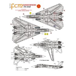 1/72 Decals Grumman F-14A Tomcat Part 2 VF-111 Sundowners