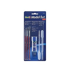 Set Básico de Pintura para Modelismo Revell con pinceles y limpiador