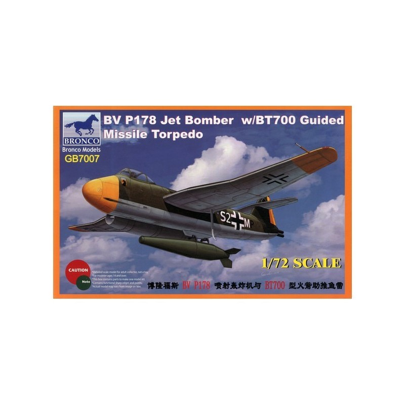 1/72 BV P178 Jet Bomber w/BT700 Guided Missile Torpedo 