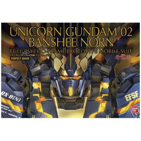 Maqueta 1/60 PG Unicorn Gundam 2 Banshee Norn de Bandai con mochila Norn y escudo gigante