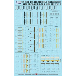 Calcas 1/48 US Air-to-Air Missile Markings for AIM-9B/D/G/J/L/M and AIM-7E-2/M