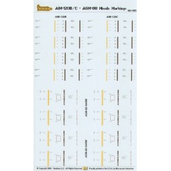 Calcas 1/48 Missile Markings for AGM-88 HARM and AIM-120B/C AMRAAM 