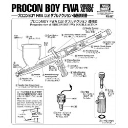 Aerógrafo Procon Boy FWA Double Action 0.2mm