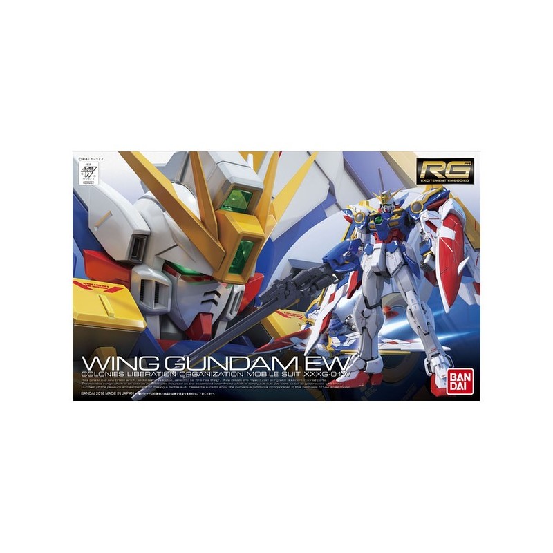 Maqueta 1/144 RG Wing Gundam EW de Bandai con modo robot y vuelo