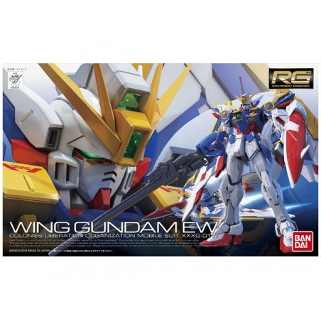 Maqueta 1/144 RG Wing Gundam EW de Bandai con modo robot y vuelo