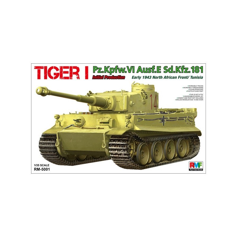 1/35 Tiger I Pz.Kpfw.VI Ausf.E SD.Kfz.181 Early 1943 North African Front: Tunisia