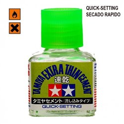 Imagen del Pegamento Tamiya Extra Thin Cement Quick Setting 40ml – Secado Rápido