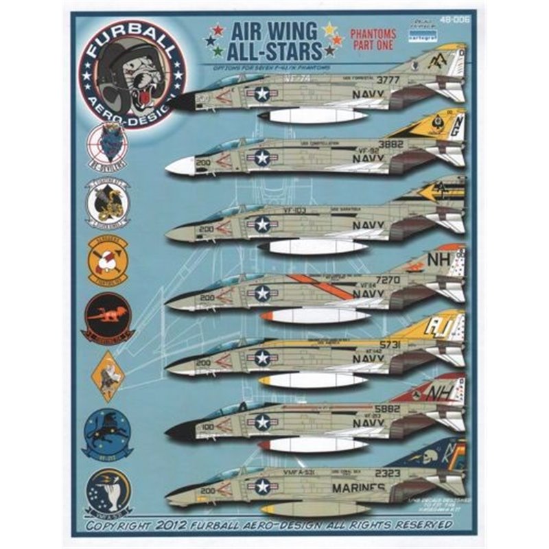 1/48 decals 'Airwing All Stars: Phantoms Part One 