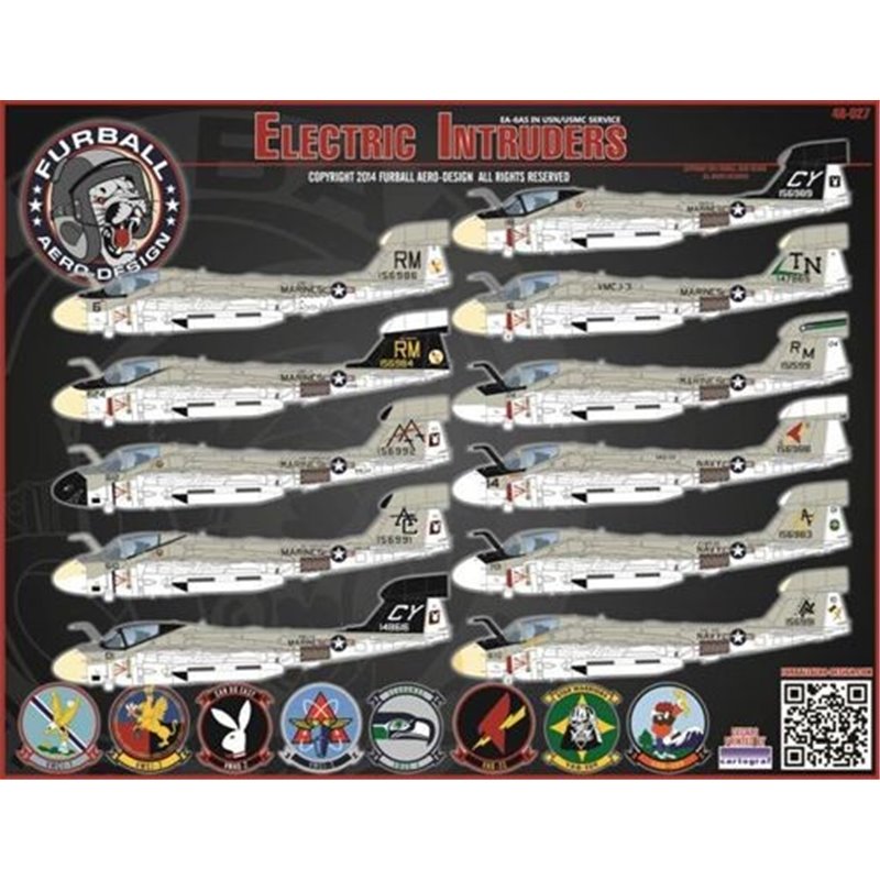 1/48 decals  'Electric Intruders' covers 11 EA-6A Intruders