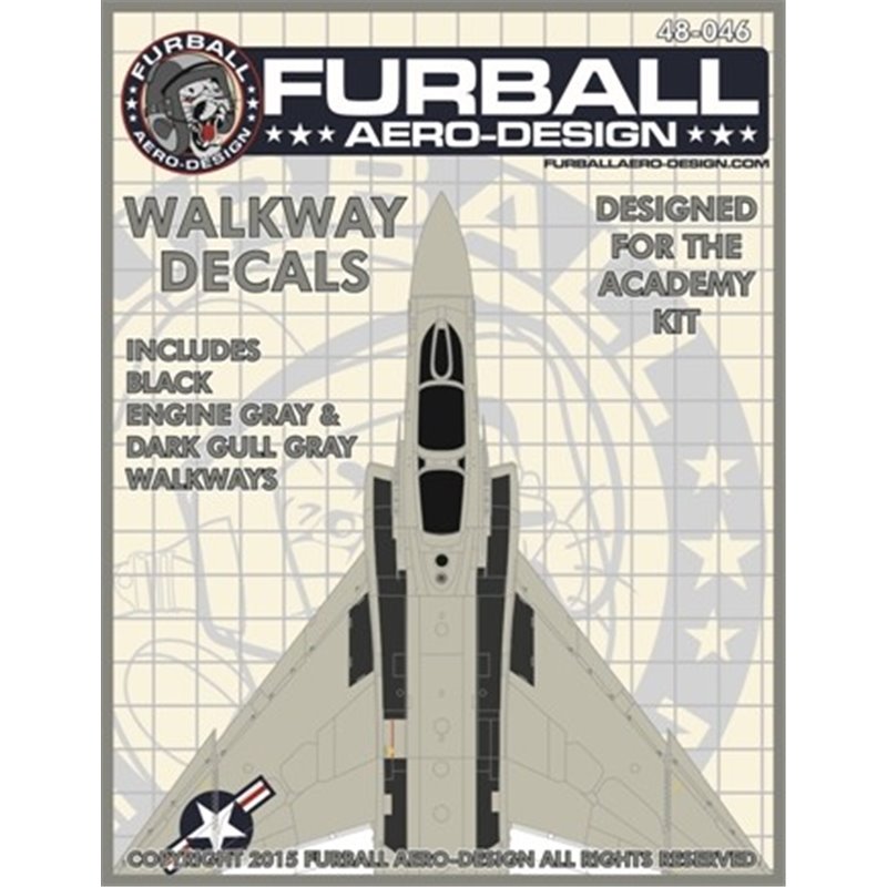 1/48 decals  "USN McDonnell F-4J Phantom Walkways" (academy)