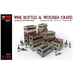 1/35 Wine Bottles & Wooden Crates 