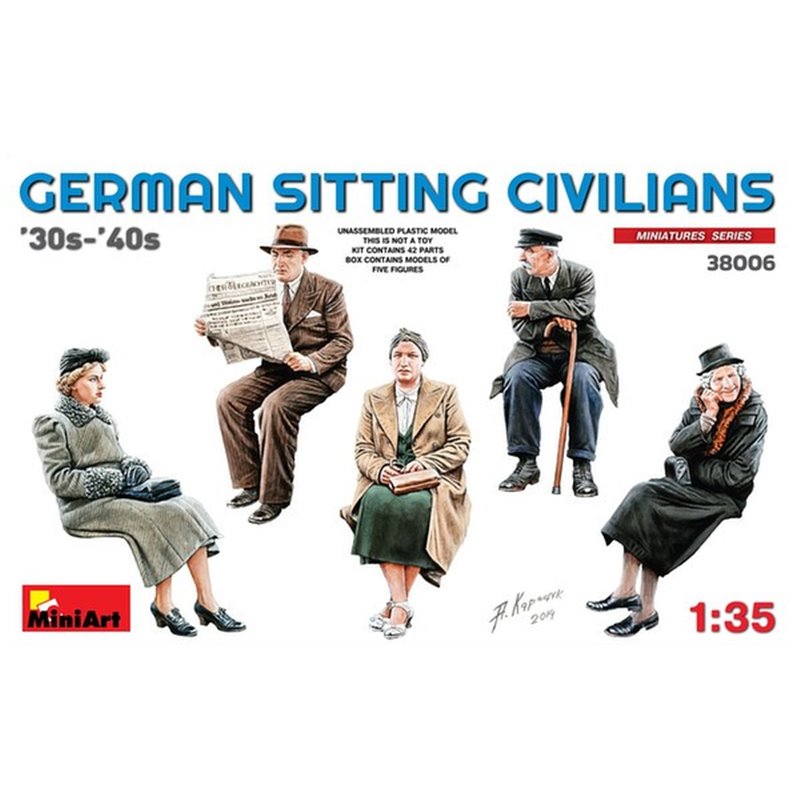 1/35 German Sitting Civilians 1930s-1940s