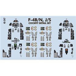 Calcas 1/48 McDonnell F-4B/N, F-4J/S Phantom Cockpit Detailing Set4S aircraft, and 2 F-4J aircraft.