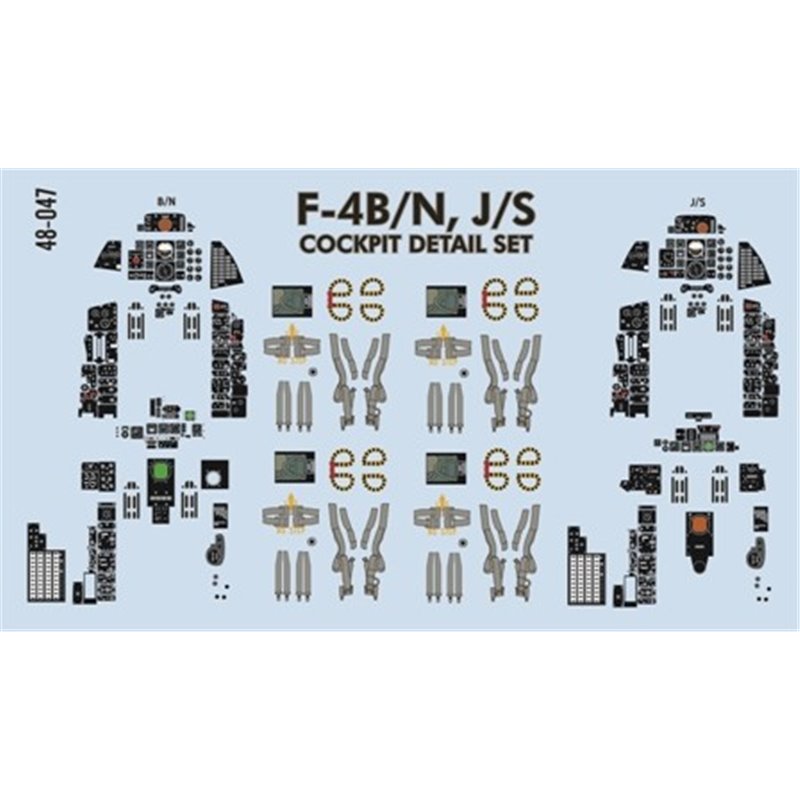 1/48 decals McDonnell F-4B/N, F-4J/S Phantom Cockpit Detailing Set