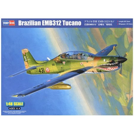 Maqueta de avión 1/48 Brazilian EMB312 Tucano de Hobby Boss