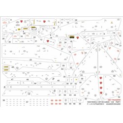 1/48 McDonnell F-4 Phantom stencils  Wet Transfer 