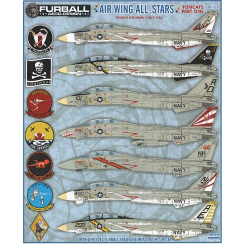 1/48 decals Grumman F-14A 'VF-111 Sundowners Anthology'  