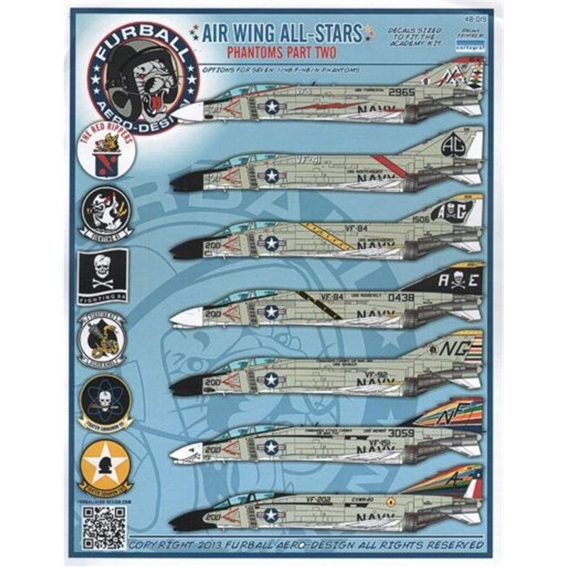 1/48 decals "Airwing All-Stars Phantoms Part II"