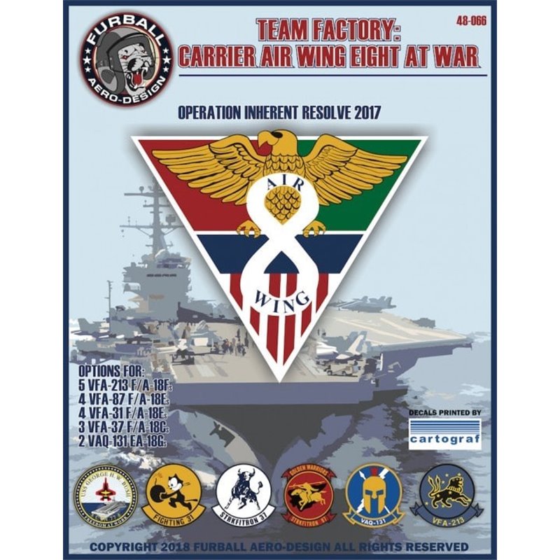 1/48 decals “Team Factory: Carrier Air Wing 8 at War"