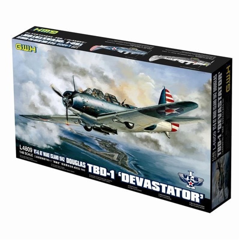 Maqueta de avion Great Wall Hobby 1/48 Douglas TBD-1 Devastator VT-6 at Wake Island 1942