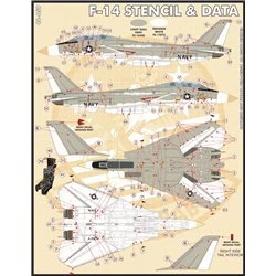 1/48 decals Grumman F-14A Stencil and Data' set