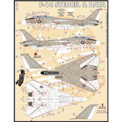 Calcas 1/48 Grumman F-14A Stencil and Data' set