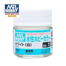 Pintura Mr-Hobby AQUEOUS COLOR H1 - Blanco brillo