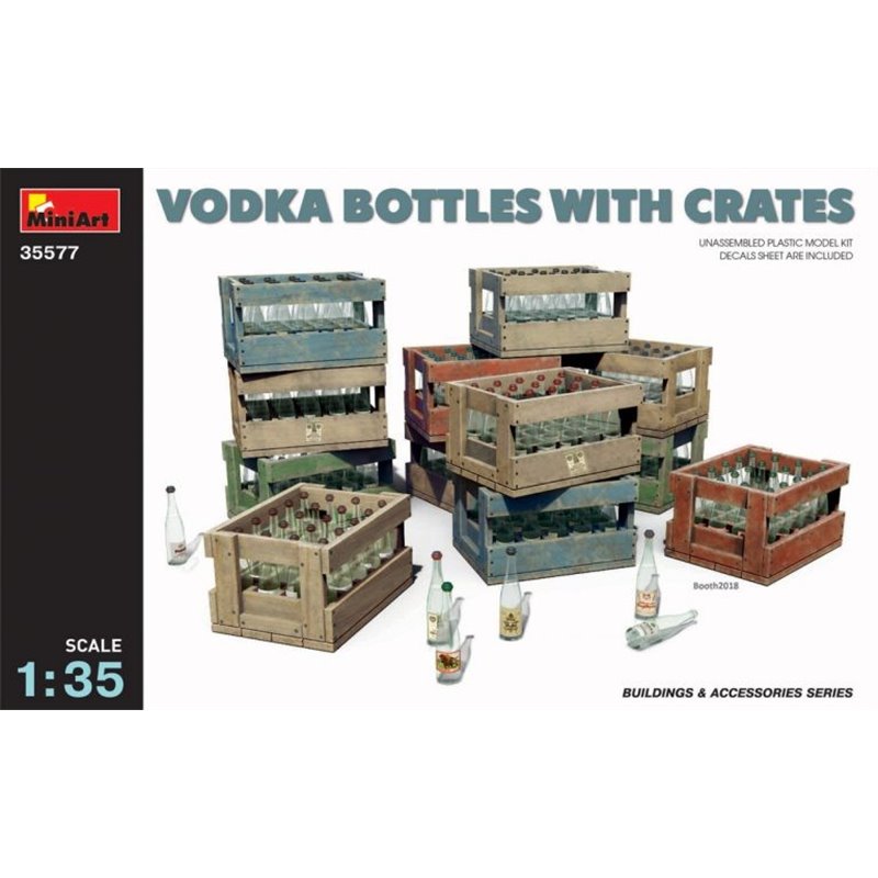 1/35 VODKA BOTTLES WITH CRATES