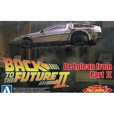 Maqueta DeLorean 1/43 Back to the Future II con mecanismo Pull-Back