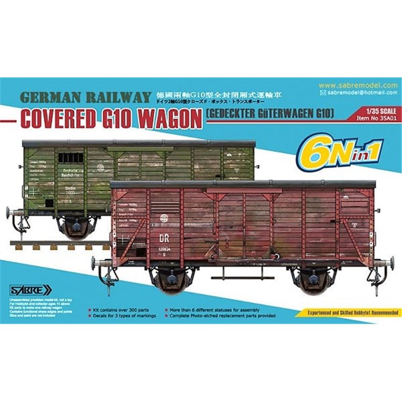 Sabre 1/35 German Railway G10 covered wagon