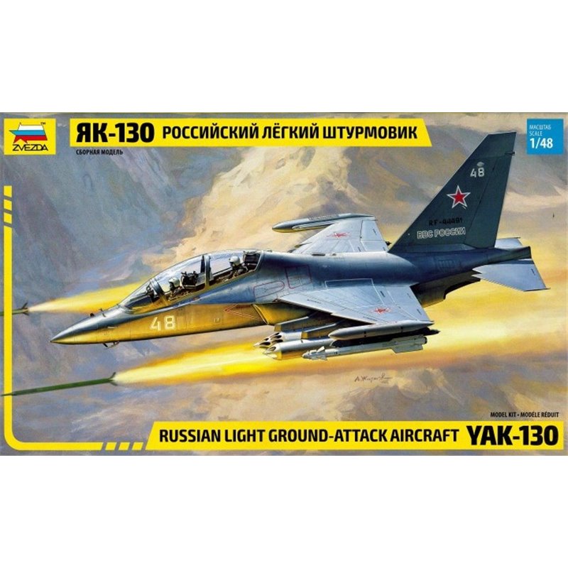 Maqueta de avion Zvezda 1/48 YAK-130 Russian Trainer