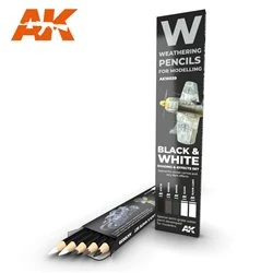 Set de lapices BLACK & WHITE: Shading & effects set Ak Interactive