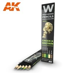 Set de lápices GREEN & BROWN: Shading & effects set Ak Intereactive