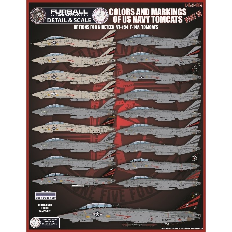 1/48 decals F-14A "Pacific Fleet Squadrons"