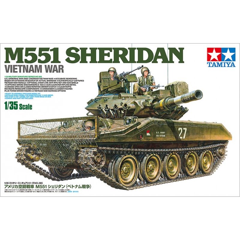 Maqueta de tanque Tamiya 1/35 U.S. Airborne Tank M551 Sheridan (Vietnam War)