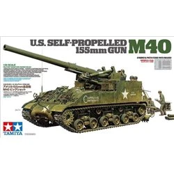 Maqueta de tanque Tamiya 1/35 US Self-Propelled 155mm Gun - M40