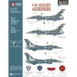 1/48 Decals Lockheed-Martin F-16C Blizzard Aggressors