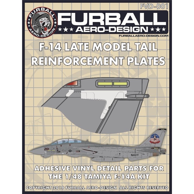 Calcas 1/48 Grumman F-14A Tomcat adhesive vinyl detail parts  (tamiya)