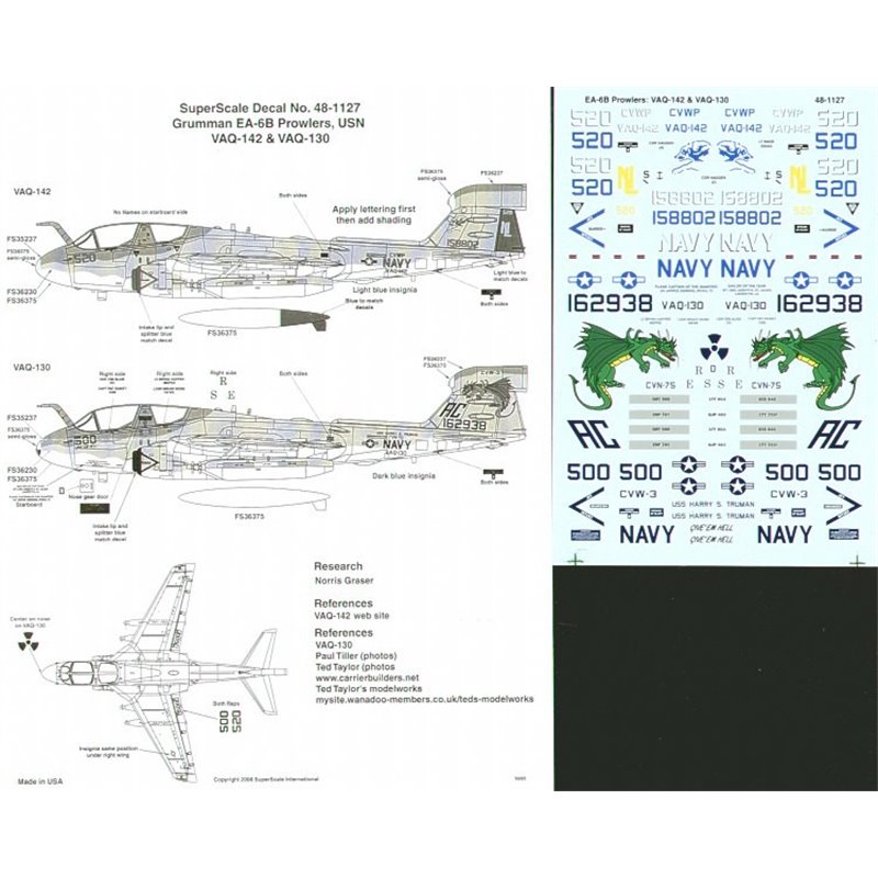 1/48 Decals Grumman EA-6B Prowler 