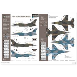 1/48 Decals Lockheed-Martin F-16C Alaskan Splinters Part II Part II 