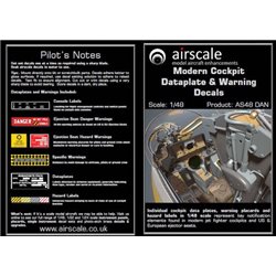 1/48 Modern Cockpit Data and Warning decals