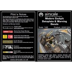 1/48  Modern Cockpit Data and Warning decals