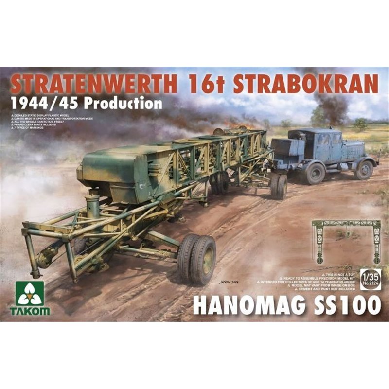 Maqueta Takom 1/35 Stratenwerth 16T Strabokran 1944/45 Production Hanomag SS100