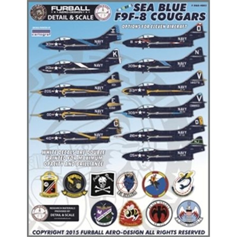 1/48 decals Sea Blue Grumman F9F-8 Cougars