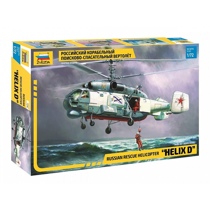 Maqueta de helicoptero Zvezda 1/72  Helix D Russian Rescue Helicopter